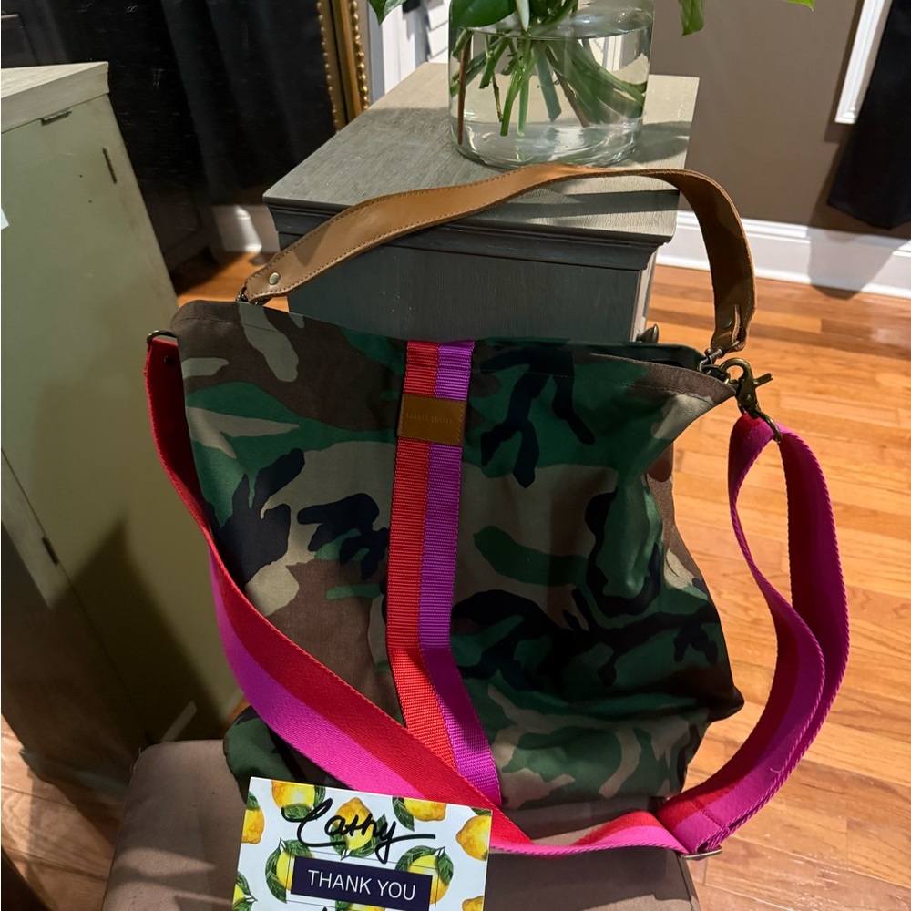 Parker Thatch Camouflage and Pink Strap Women's Bag